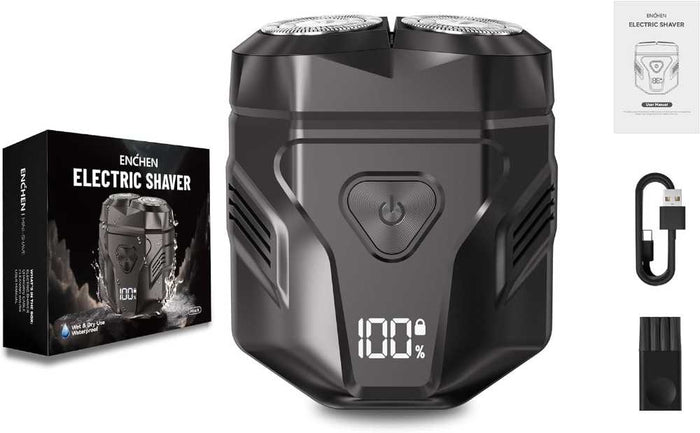 Waterproof Rechargeable Portable Shaver with Multi-Functional Display