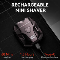Waterproof Rechargeable Portable Shaver with Multi-Functional Display